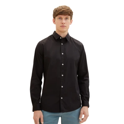 Abbildung von TOM Tailor Stretch FIT Hemd, Herren, Größe: Medium, Black