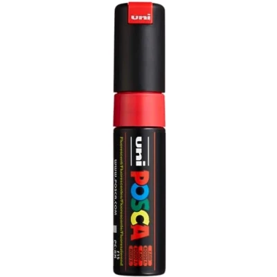Abbildung von Uni Ball Fasermaler Posca PC 8K 8mm neon rot