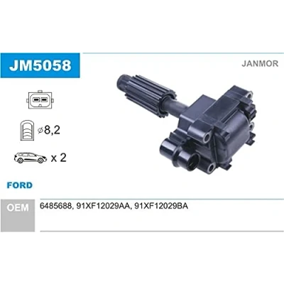 Abbildung von JANMOR JM5058 Zündspule FORD: Galaxy Mk1 MPV, Escort 5 Schrägheck, 6 Schrägheck