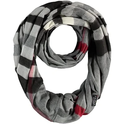 Abbildung von Fraas Plaid Cashmink LOOP MADE IN Germany Schlauchschal, Damen, Größe: One Size, Light aluminium