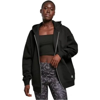 Abbildung von Urban Classics Damen Sweatjacke, Damen, Größe: XXL, Black