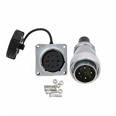 Abbildung von HangTon WS28 9 Pin Luftfahrt Kreisstromanschluss Staubdichter Hochleistungs industrieller Metallkorrosionswiderstand 18 AWG Draht 25A 5A