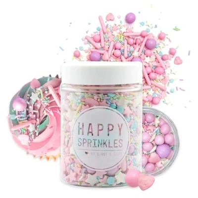 Abbildung von HAPPY SPRINKLES Pastel Vibes 90g Bunter Streusel Mix Mit Schokolade Zum Dekorieren Ideale Tortendeko Für Kekse, Eis &amp; Kuchen Geeignet