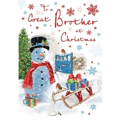 Abbildung von Weihnachtskarte Bruder 22,9 x 15,2 cm Regal Publishing