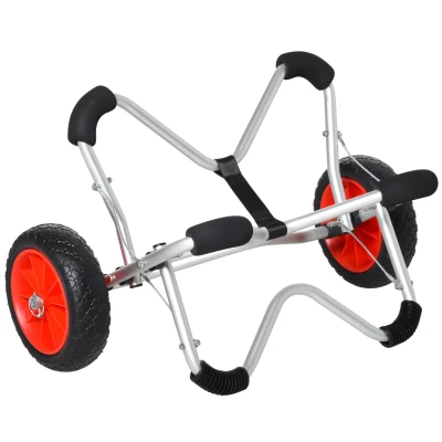 Abbildung von Kajakwagen Alu Bootswagen faltbare transportwagen PU Reifen Silber 75 kg x 43 46 cm