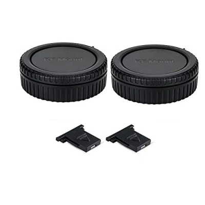 Abbildung von PROfezzion RF Mount Kamera Gehäusedeckel und Objektivrückdeckel mit Blitzschuh Abdeckung für Canon EOS R RP R1 R5 Mark II R6 R3 R10 R8 R7 R50 Spiegellose Vollformatkamera obj, 2 Pack