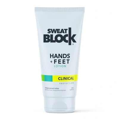 Abbildung von SweatBlock Antitranspirant Lotion Für schwitzende Hände Und Füße, Schweißbekämpfende Hyperhidrose Behandlung Zur Verhinderung Von Schweiß