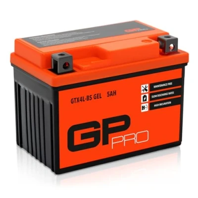 Abbildung von GP PRO 001, 12V GEL 5Ah Motorrad Batterie GTX4L BS, wartungsfrei versiegelt vorgeladen ähnlich YTX4L BS YTX5L