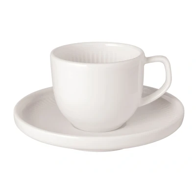 Abbildung von Villeroy &amp; Boch Afina Espressotasse mit Untertasse weiß 2tlg