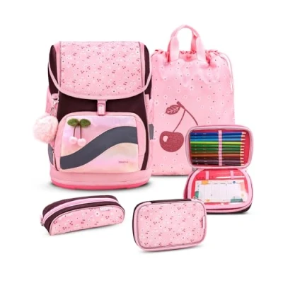 Abbildung von Belmil Smarty Plus Premium Schulranzen Set 405 51/P/S (Cherry Blossom 2)