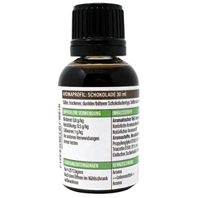 Abbildung von Schokolade Konzentrat 30 ml Super Aroma für die Lebensmittelindustrie und Enthusiasten Lebensmittelaroma Backaroma Aromatropfen Geschmackstropfen zum Kochen, Backen &amp; Mixen