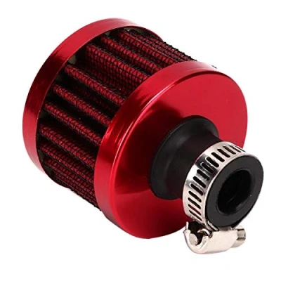 Abbildung von Terisass Luftfilter Mini Auto Lufteinlassfilter Kurbelgehäuse Entlüftungsventildeckel Entlüftungsfilter Universal 25 mm(rot)