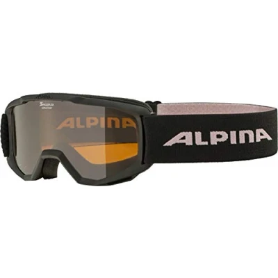 Abbildung von ALPINA PINEY Beschlagfreie, Extrem Robuste &amp; Bruchsichere Skibrille Mit 100% UV Schutz Für Kinder, black rose, One Size