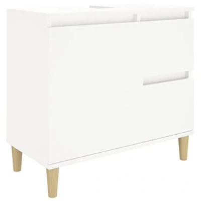 Abbildung von vidaXL Badezimmer Set Badschrank Weiß 65x33x60 cm Holzwerkstoff, (1 St)