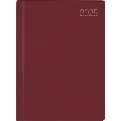 Abbildung von Zettler Taschenkalender 2025 bordeaux, 10,2x14,2cm, Taschenplaner mit 192 Seiten im flexiblem Kunststoffeinband, 1 Woche auf 2 Seiten, Tages und Wochenzählung internationales Kalendarium