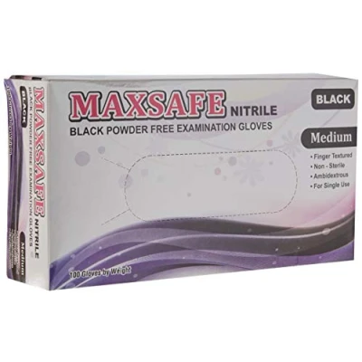 Abbildung von Maxsafe Nitryl Gloves Size M Black 100 Pz