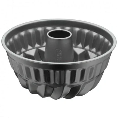 Abbildung von Original Kaiser Inspiration Gugelhupfform24 cm, Gugelhupf Backform rund, Kuchenform antihaftbeschichtet, gleichmäßige Bräunung, grau
