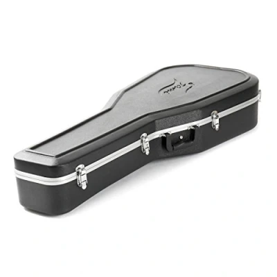 Abbildung von Fame ABS Deluxe Case, 4/4 Konzertgitarre, Wetterfest, Abschließbar, Hartschalenkoffer, Robuster Schutz, Plüsch Innenfutter, Zubehörfach, Ideal für Sicheren Gitarrentransport