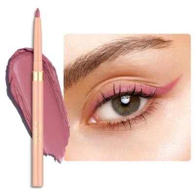 Abbildung von OULAC Eye Liner &amp; Lipliner Stift Rosa 2 IN 1, Wischfester, Waterproof Schwenkbarer Kajalstifte, Langanhaltender Matte Finish, Schnelltrocknung, Hochpigmentierter, Vegan (L01) Dusty Rose