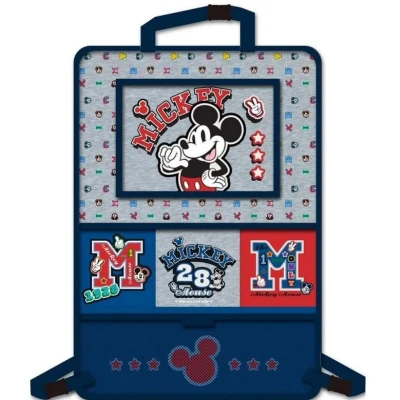 Abbildung von TataWay in viaggio si cresce Disney Proteggisedile portaoggetti Tablet Organizer auto per bambini di colore grigio e blu con il simpatico topolino Mickey Mouse