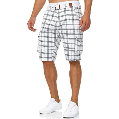 Abbildung von Indicode Jeans Monroe Shorts, Herren, Größe: XL, Optical check