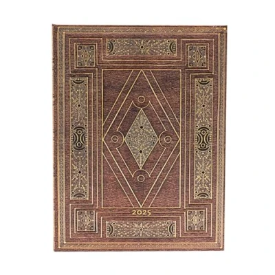 Abbildung von Paperblanks 12 Monatskalender 2025 First Folio Ultra Vertikal Elastikband Verschluss