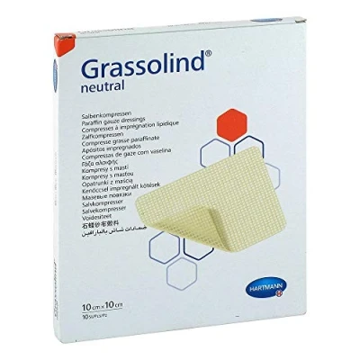Abbildung von Grassolind Salbenkompressen 10x10 cm ste 10 St