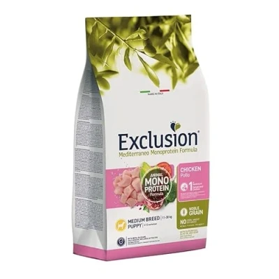 Abbildung von Exclusion Mediterraneo Noble Grain Puppy Huhn medium 12 kg
