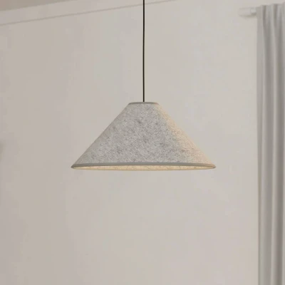 Abbildung von Eglo 43984 Hängeleuchte ALSAGER Stahl schwarz, Filz grau E27 1X40W H:110cm Ø41cm dimmbar