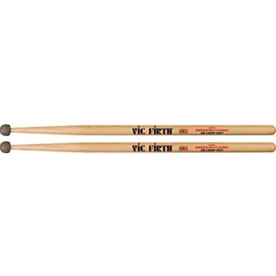 Abbildung von Vic Firth Drumsticks zum Üben 5B amerikanisches Hickory Chop Out Gummiköpfe