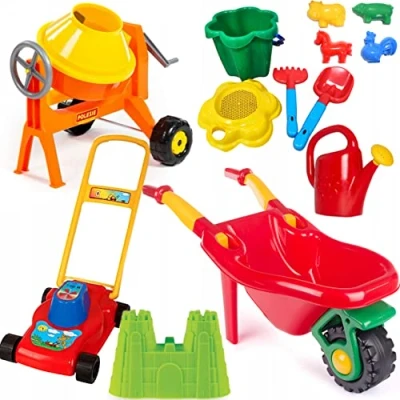 Abbildung von COIL Sandspielzeug ab 1 Jahr Set, Sandkasten Spielzeug, Sandformen, Eimer, Strandspielzeug, für Jungen und Mädchen, Sandkastenspielzeug, Kinder 12 Monaten (7 Piece)