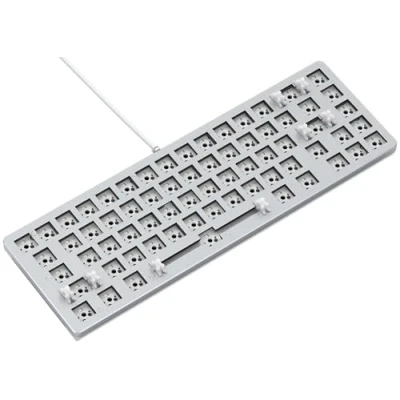 Abbildung von Glorious Gaming GMMK 2 Compact 65% Barebones (Frame Only) Mechanisches Tastaturgrundgerüst, Kompakt TKL (65%), Aluminium, individuell anpassbar, RGB, Amerikanisch/ANSI Layout Weiß
