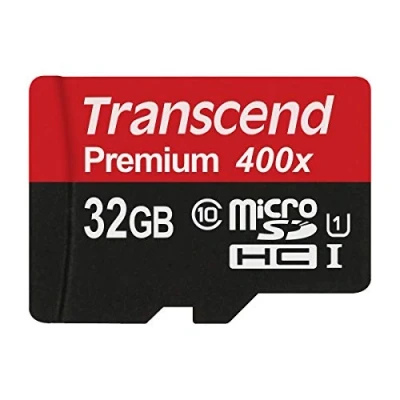 Abbildung von Transcend Premium microSDHC 32GB Class 10 UHS I Speicherkarte mit SD Adapter