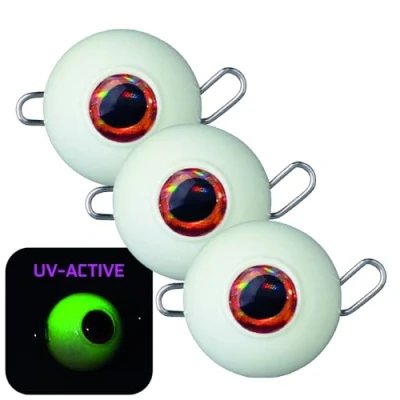 Abbildung von Spro Freestyle Fs Eyed Bottom Jig Glow White 14gr Jigkopf