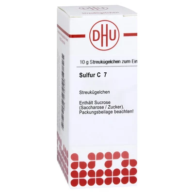 Abbildung von Sulfur C 7 Globuli 10 g