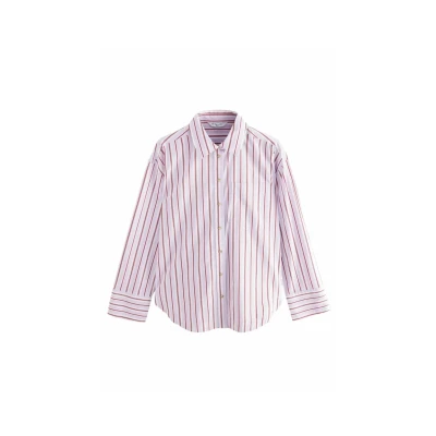 Abbildung von Next Regular FIT Relaxed Hemd, Damen, Größe: 36, Lilac purple stripe