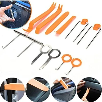 Abbildung von 12 Stück Set Hebelwerkzeug Armaturenbrett Entfernung Auto Repair Werkzeug Kit Türverkleidungs Lösewerkzeug Zierleistenkeile Autotür Panel Radio 101835 INION®