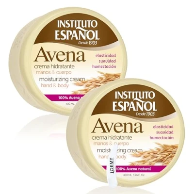 Abbildung von Instituto Español Avena Körpercreme für Damen, Herren Behandlung und Elastizität trockene, rissige Haut Ideal die ganze Familie Set 800 ml