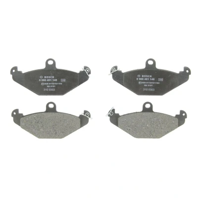 Abbildung von BOSCH 0 986 461 148 Bremsbelagsatz Low Metallic mit Anti Quietsch Blech RENAULT: ESPACE 3, LAGUNA 1, 1 Grandtour