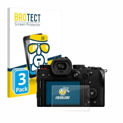 Abbildung von BROTECT Schutzglas für Panasonic Lumix DC S5D (3 Stück) Schutzfolie Panzer Folie Glas [Extrem Kratzfest 9H, Anti Fingerprint, Ultra Transparent]
