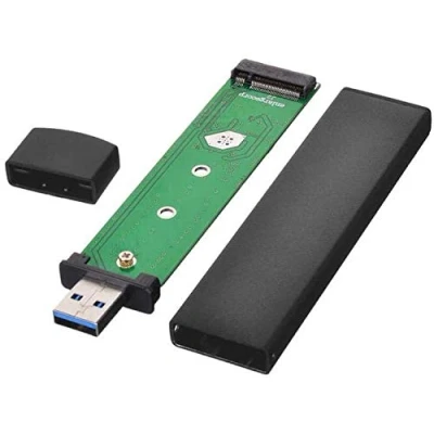 Abbildung von KALEA INFORMATIQUE USB Stick Aluminiumgehäuse für SSD M2 auf USB3 (USB 3.0 5G) vom Typ SATA Format 2230 2242 2280