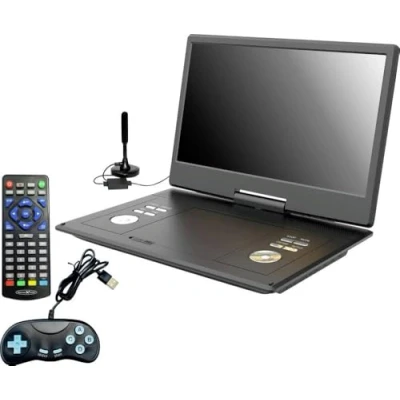 Abbildung von Reflexion DVD1424 Portabler DVD Player (DVB T2 HD Tuner, integrierter Akku, 12V Auto Adpater, Game Disk)