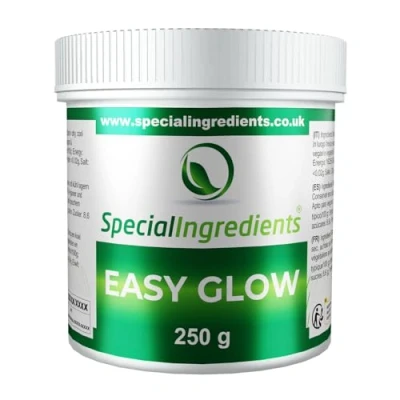 Abbildung von Special Ingredients Easy Glow Premium Qualität Extra Feines Pulver Vegan, GVO frei, Glutenfrei Recycelbarer Behälter (250g)