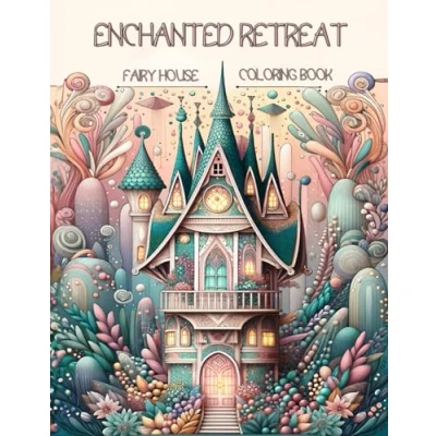 Abbildung von Enchanted Retreat: A Stress Relief Adult Coloring Book of Whimsical Fairy Houses for Mindful Relaxation and Imagination
