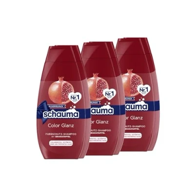 Abbildung von Schauma Schwarzkopf Color Glanz Shampoo, 2er Pack (3x 2x400 ml), deal für coloriertes, gesträhntes oder getöntes Haar, die Formel glättet &amp; pfelgt colorisiertes exra langer Farbschutz