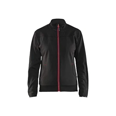 Abbildung von Blaklader 339425269956S Damen Sweatshirt mit Reissverschluss, Schwarz/Rot, Größe S