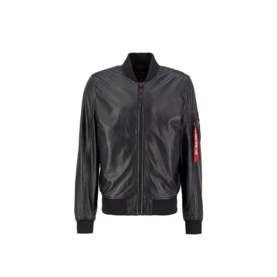 Abbildung von Alpha Industries Lederjacke, Herren, Größe: XS, Black