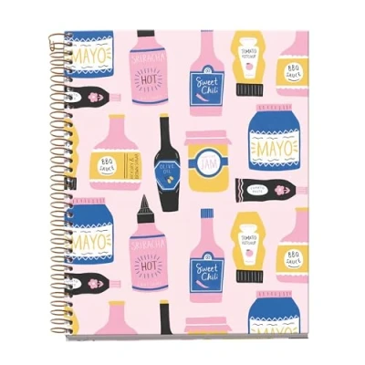 Abbildung von Miquelrius Notebook A5 (148 x 210 mm), kariert 5 mm, 120 Blatt 70 g/m², Kartoneinband, 4 farbige Streifen, Kupferspirale, Kollektion Foodie Lovers, Kitchen
