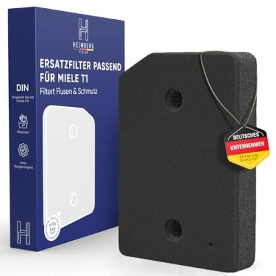 Abbildung von Filter passend für Miele T1 9164761 Trockner Ersatzfilter Wärmepumpentrockner Flusenentfernung Waschbarer Sockelfilter Schaumfilter Fein/Grob, Fusselfilter, Schwammfilter (1 Filter)