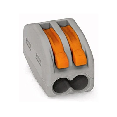 Abbildung von Wago 222 412, Kabelsplitter, Grau, 12,4 mm, 20,5 14,5 3,1 g